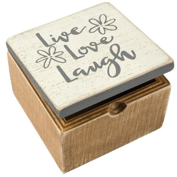 Primitives by Kathy Decorative Hinged Box Live Love Laugh - Wood - Picture 1 of 1